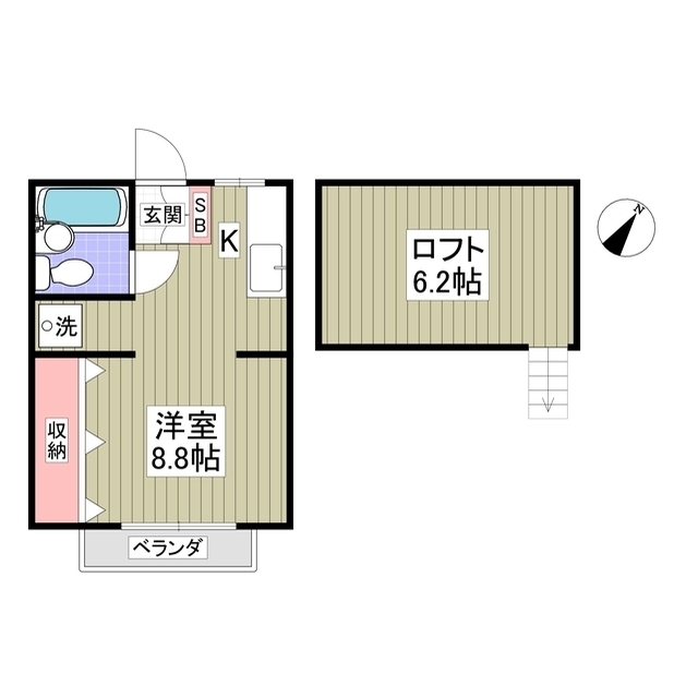 北新ムーンハイツの間取り