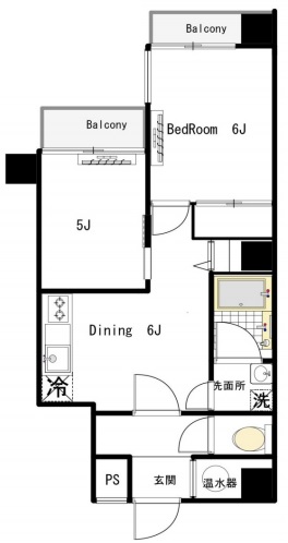 マンション芝公園　りのべの間取り