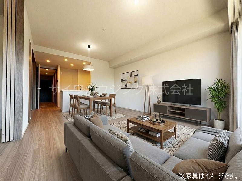 居室・リビング　モデルルームのイメージ写真です。