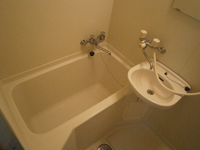 バス・シャワールーム　浴室と洗面台が一体になっています