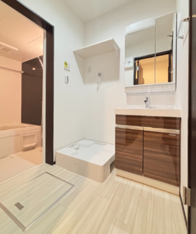 洗面設備　同シリーズ物件のモデルルームになります※現況優先
