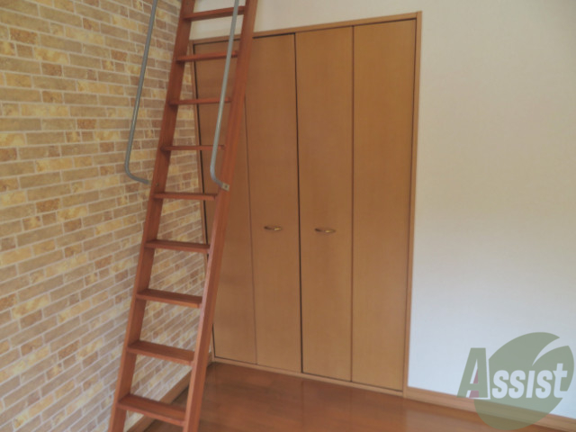 収納　収納は憶病で梯子の下に隠れていました。