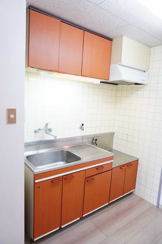 キッチン　ガスコンロ設置可能でお料理ラクラク