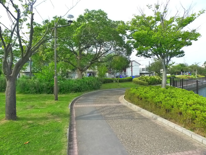 公園　新左近川（公園）まで350m