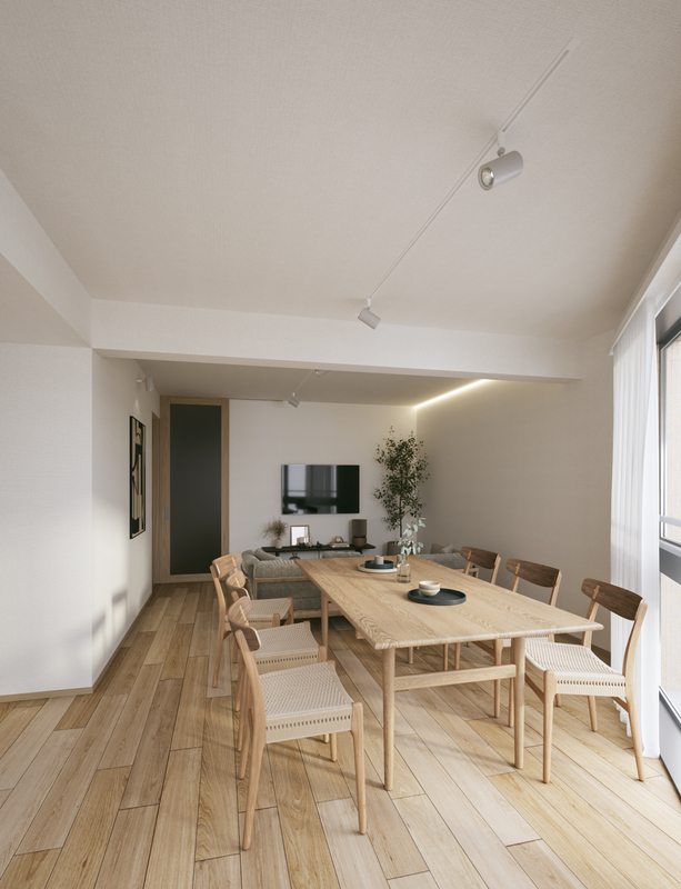 居室・リビング　３０１　完成予想ＣＧ