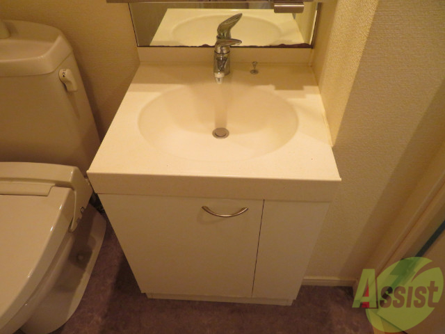 洗面設備　忙しい朝の味方、独立洗面台があるのは嬉しいですね。