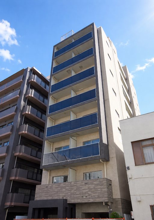 建物外観　AIで天気等加工してます。