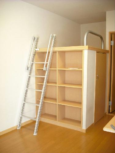 収納　造り付ベッドの下は大容量の収納スペース照明付き