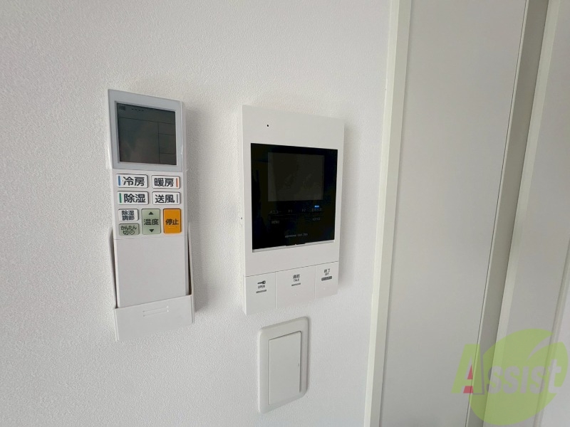 セキュリティ　モニタ付インターホンでセキュリティ面も安心です。