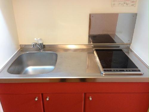 キッチン　電気コンロが2口あるタイプ