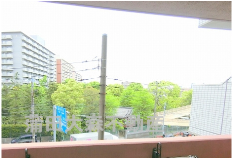 眺望　南向き陽当たりも◎！　目の前は環状七号線という大通りです。