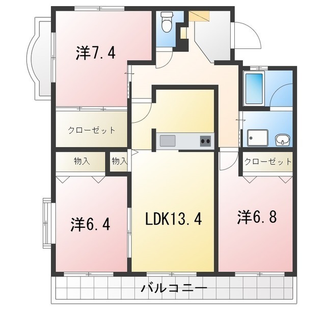 グレース緑風館の間取り写真