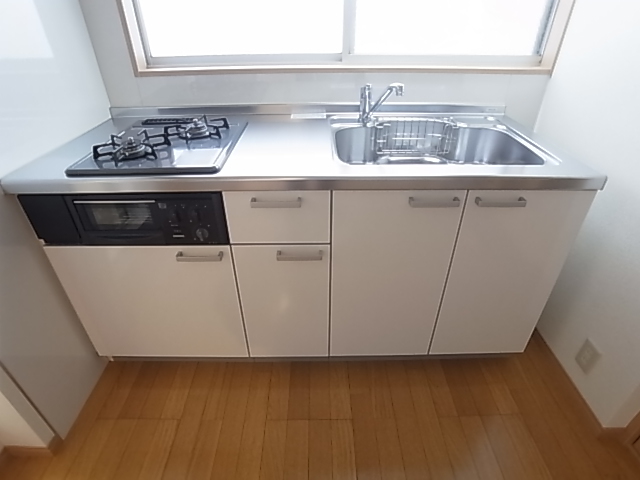 キッチン　２口ガスシステムキッチン
