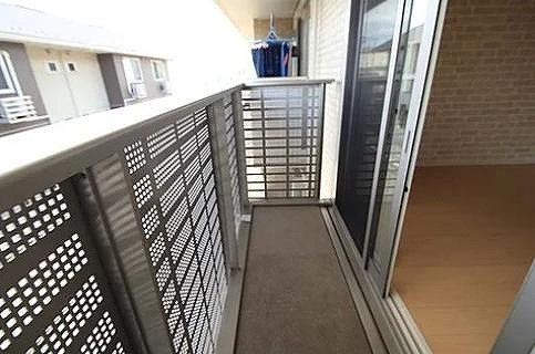 バルコニー　※写真は２０６号室のものです。