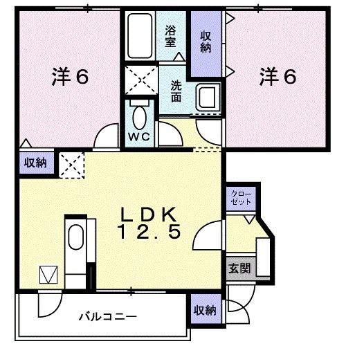 ＪＲ和歌山線 大和新庄駅 徒歩16分 2階建 築24年の間取り写真