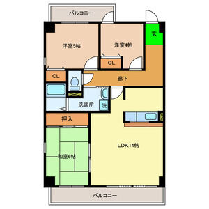 マンションヴィーガの間取り写真