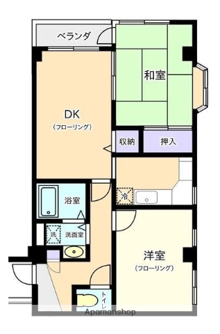 ＪＲ中央線 荻窪駅 徒歩10分 2階建 築37年の間取り写真