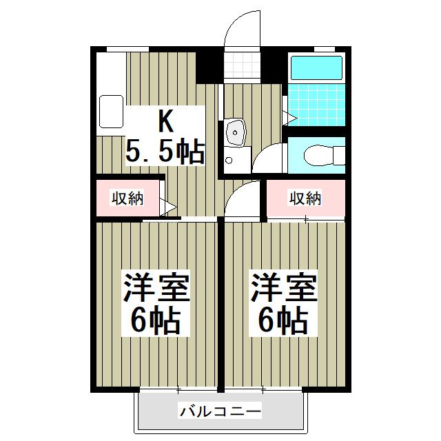 東武東上線 東松山駅 バス乗車時間：8分 最寄りバス停で下車 徒歩9分 2階建 築35年の間取り写真