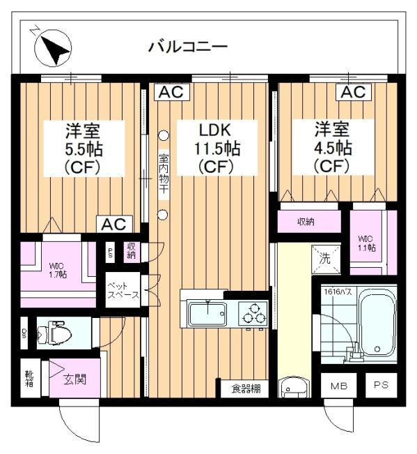 Arete氷川台の間取り写真