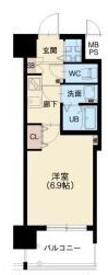 ＪＲ阪和線 美章園駅 徒歩7分 13階建 築4年の間取り写真