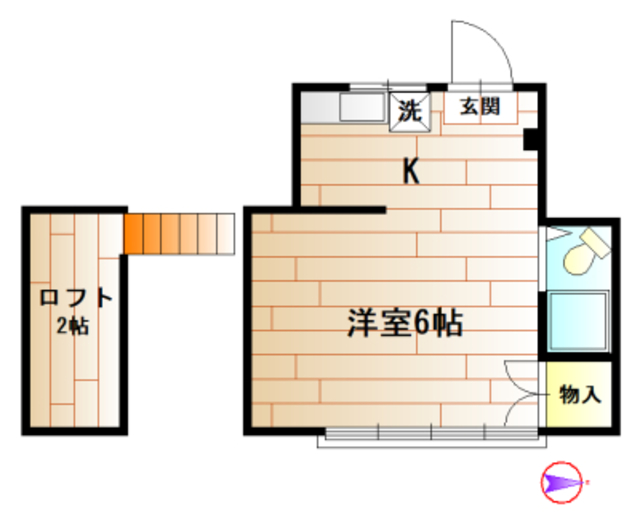 西武新宿線 都立家政駅 徒歩10分 2階建 築57年の間取り写真