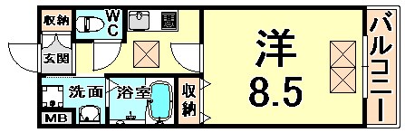 DOLCE VITA 武庫之荘の間取り写真