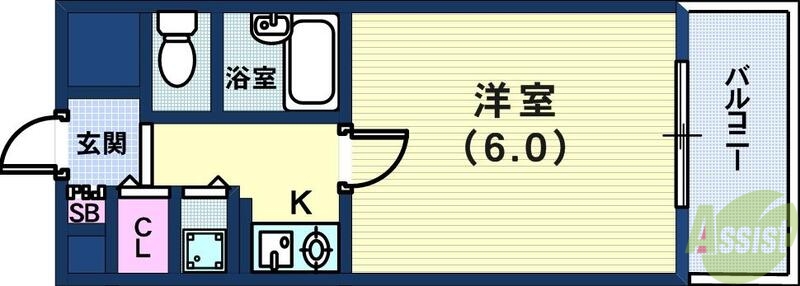 パルシオ三宮フラワーロードの間取り写真