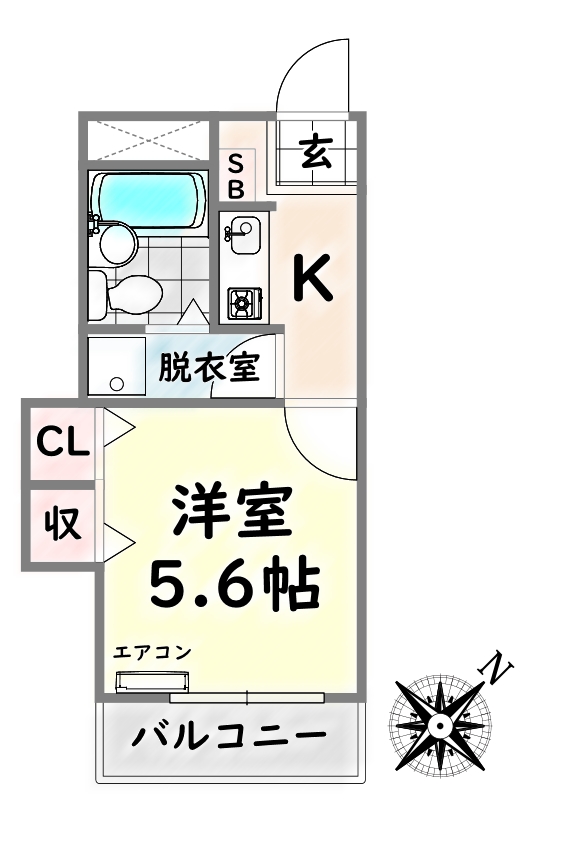 名鉄常滑線 豊田本町駅 徒歩7分 4階建 築35年の間取り写真