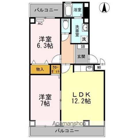 Twin Casa II棟の間取り写真