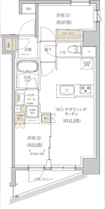 プレミアムフラット東京亀戸の間取り写真