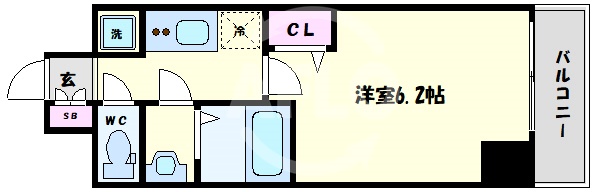 プレサンス心斎橋クオーレの間取り写真