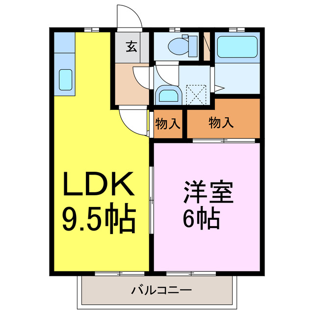 ＪＲ宇都宮線 野木駅 徒歩17分 2階建 築38年の間取り写真