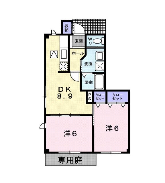 ＪＲ白新線 東新潟駅 徒歩14分 2階建 築22年の間取り写真