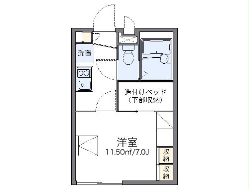 レオパレス市沢迎賓館IIIの間取り