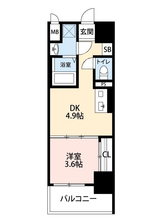 堺市西区鳳南町のマンションの間取り