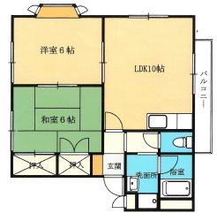 ぱ～くたうんルナD棟の間取り