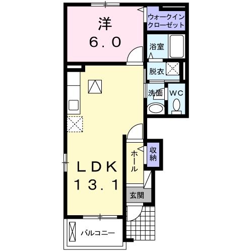 太田市大原町のアパートの間取り