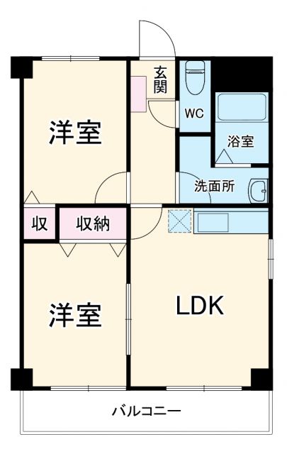 本巣郡北方町朝日町のアパートの間取り