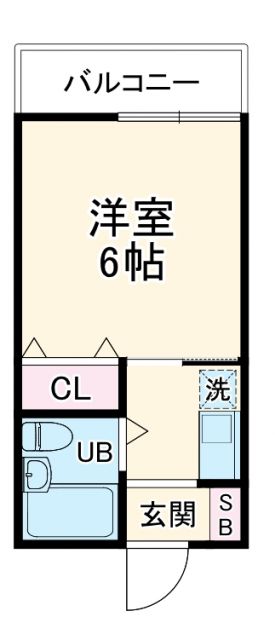 横須賀市東逸見町のアパートの間取り