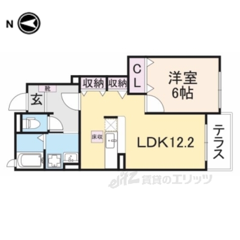 五條市釜窪町のアパートの間取り