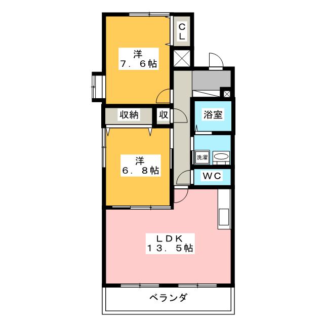 マ　メゾン牛牧　Ｂ棟の間取り