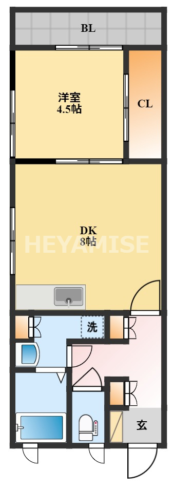 ベルリード扇町の間取り