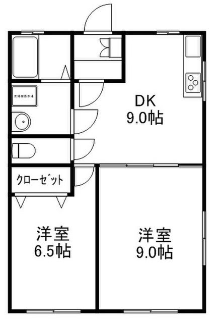 安城市根崎町のアパートの間取り