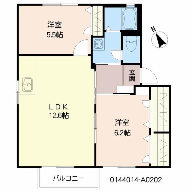 メゾン白水　Ａ棟の間取り