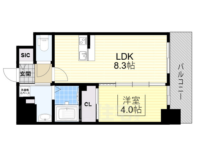 大阪市北区豊崎のマンションの間取り