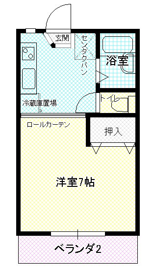 宇部市開のアパートの間取り