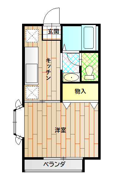 カーサうおたみ1の間取り