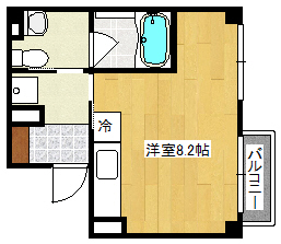 広島市南区南大河町のマンションの間取り