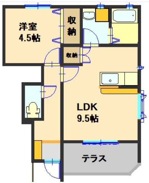 ヴァンヴェールＡの間取り