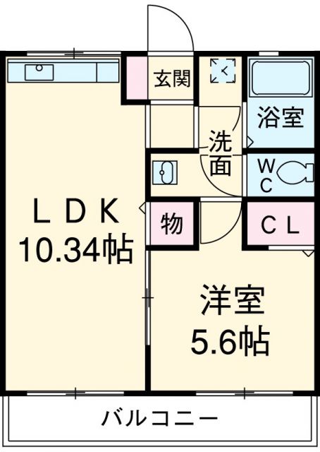 岡崎市上地のマンションの間取り